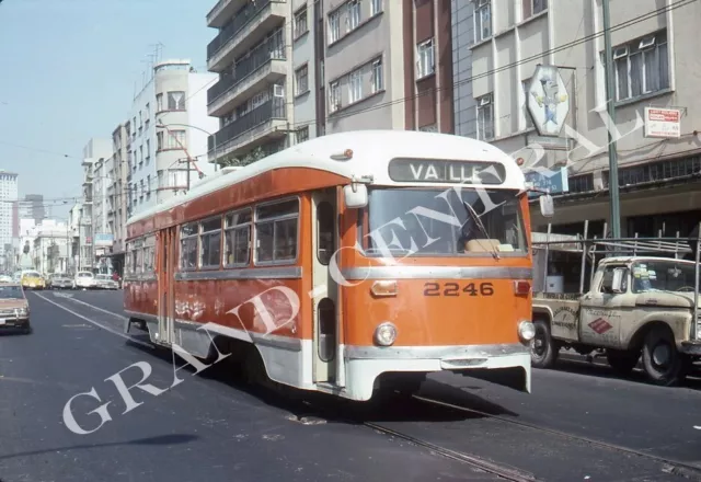 Original 1978 Mexico City Ste Trolley Streetcar Kodachrome Slide #2246 Mexico