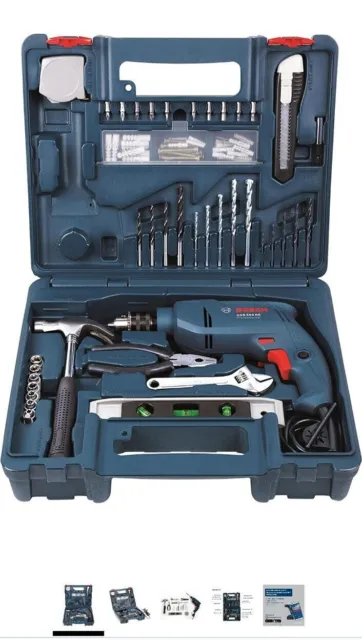 Bosch Professional GSB 500 RE Corded-Electric Drill Tool Set, 10 mm (Blue), 500