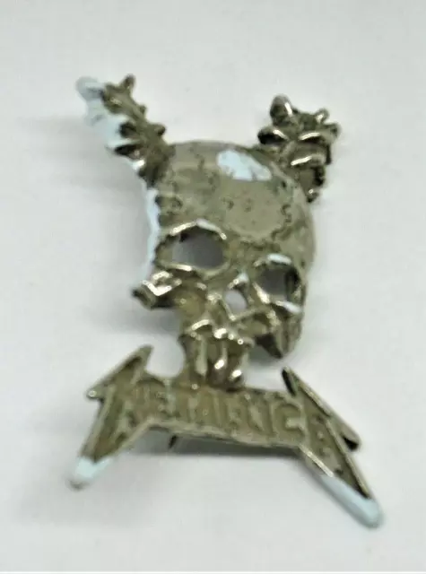 METALLICA OFFICIAL 1989 VINTAGE Metal Jacket Pin Rare Scarce Double pin