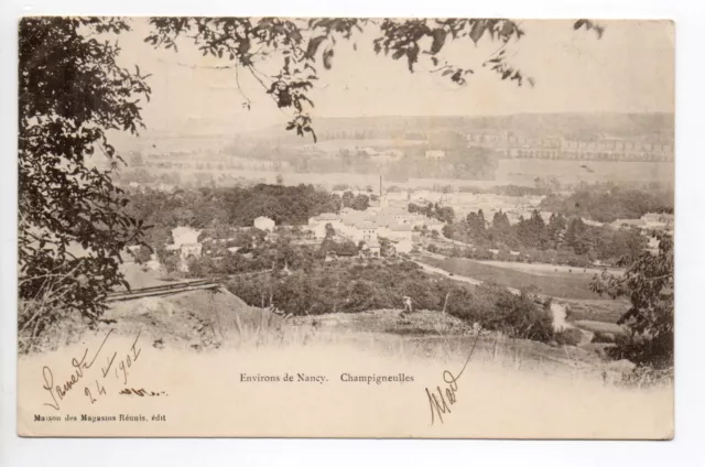 CHAMPIGNEULLES  Meurthe et moselle CPA 54 carte 1900 vue generale