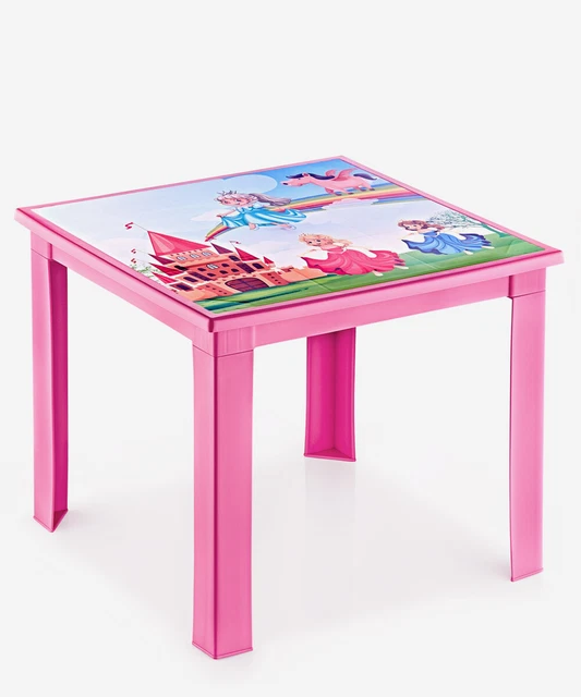 Mesa para niños cuadrada, Dormitorio infantil, Mesa Auxiliar Plástico, Mesa niño