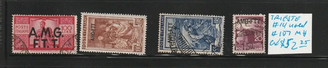 Trieste #14, 107 used/MH  CV $52.25