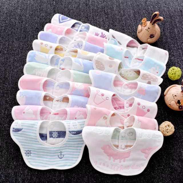 2024 Baby Drool Bibs for Drooling and Teething soft 100% Cotton Gift AU Shipping