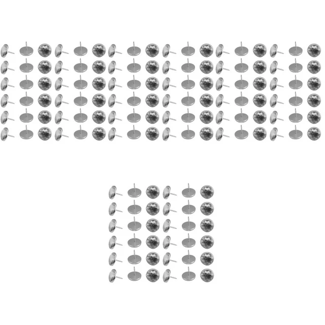 Botones de sofá de acrílico tacks decorativos cabeza de cristal de uñas de metal