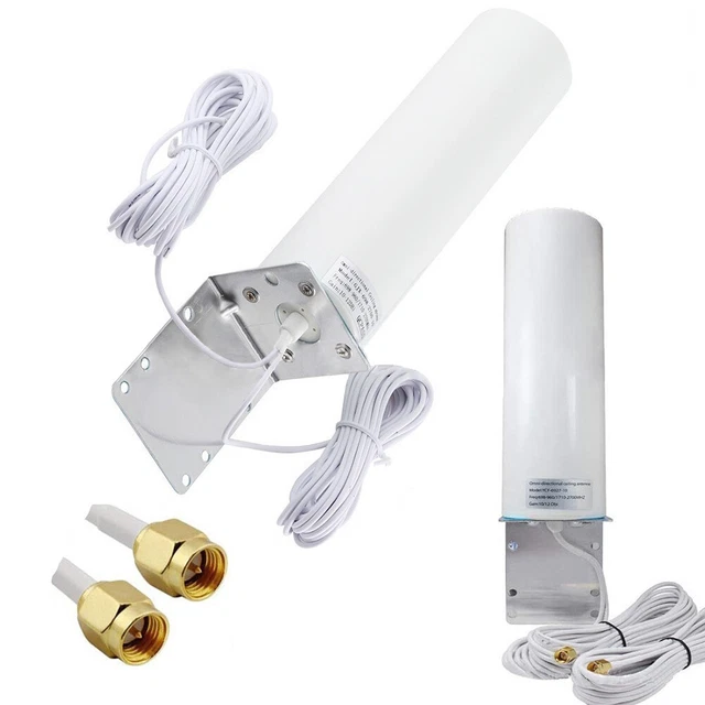 OUTDOOR ANTENNA 3G 4G LTE Dual SMA Male High Gain External Signal ...