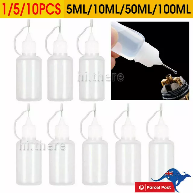 10-100PCS 5/10/50/100ml Needle Tip Glue Bottle Applicator Needle Squeeze Bottles