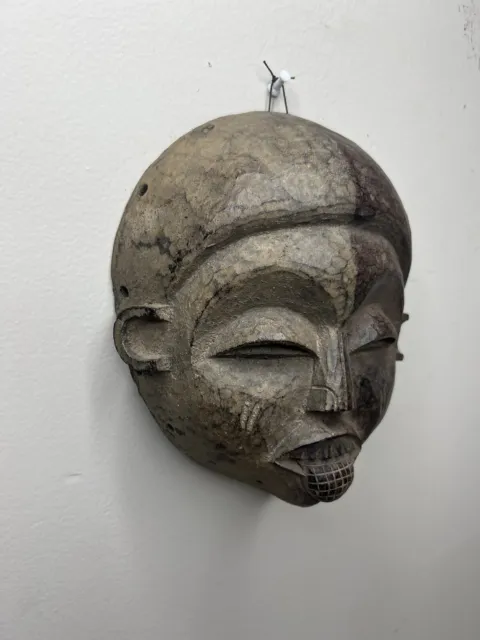 African Tribal Art Carving Wood Mwana Pwo CHOKWE Mask