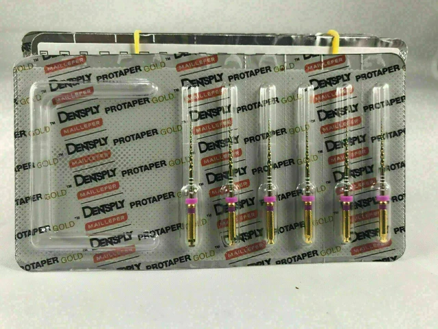 thumbnail image 2 of Dentsply ProTaper Gold Rotary Files – 25mm, 60 Files (10-packs F1,F2,F3,S1,S2,SX) 2 of 6