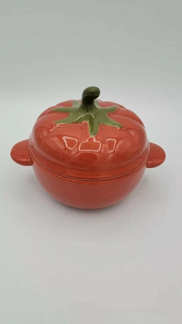 Martha Stewart Collection Ceramic Red Tomato Small Casserole Dish 10.3 oz