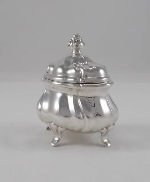 Rare Stylish Sugar Bowl IN Baroque Style From 835er Silver, Lutz&weiss Pforzheim
