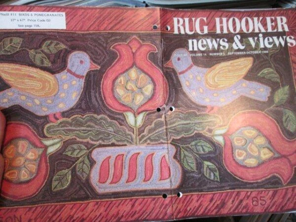 Rug Hooker News & Views Magazine #80 Sept/Oct 1986-Princess Charlotte's Bouquet/