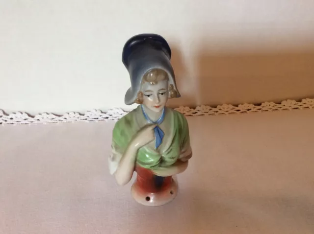 Vintage Porcelain Pin Cushion Half Doll