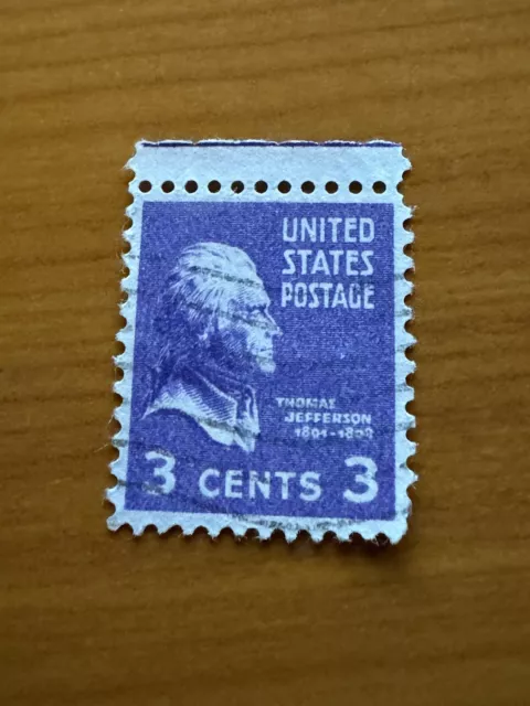 1939 3c Thomas Jefferson, purple #851 Stamp