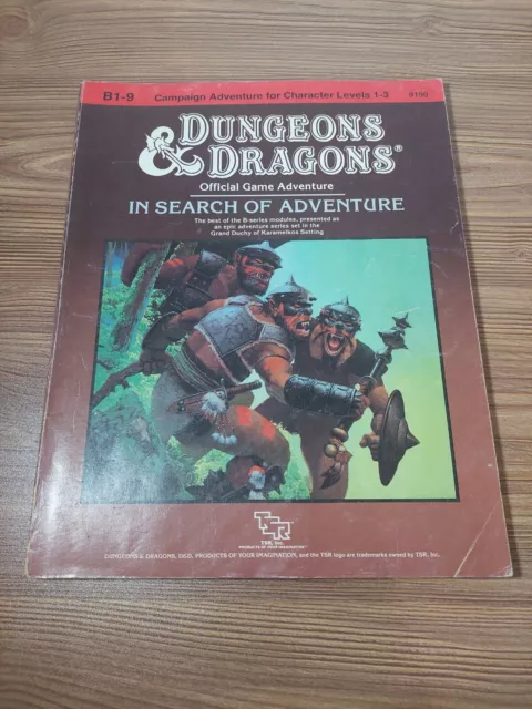D&D B1-9 In Search of Adventure - Dungeons & Dragons Super Module TSR 9190