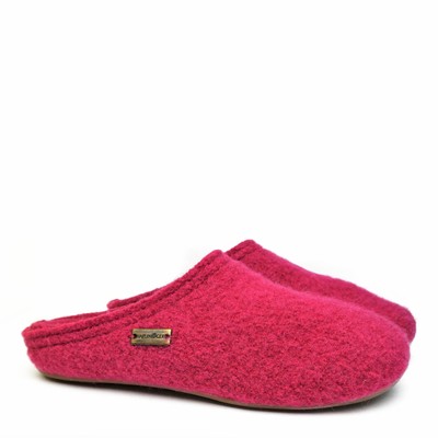 Haflinger Ciabatta Haflinger Everest Austin LANA COTTA  donna colore fuxia fiori 