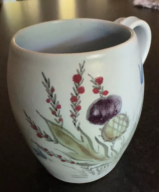 Buchan Thistleware Of Scotland Hand Painted Mug Light Blue With Thistle Motif