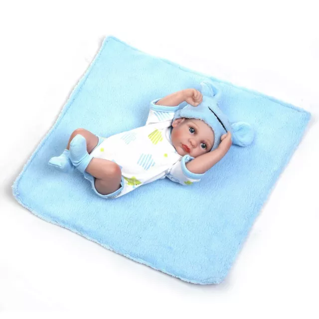 26cm Bebe Doll Reborn Toddler Soft Full Body Silicone Vinyl Beautiful Dolls Toys