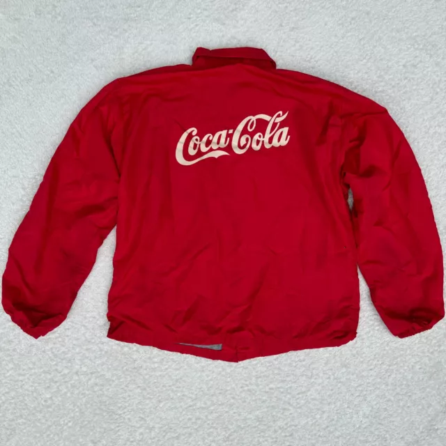 Vintage 1970s Coca-Cola COKE Russell Athletic Snap Jacket Men L Red Classic Logo 2