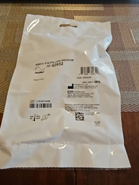 Cojín nasal mediano ResMed 62932 Air Fit P10-- Lote de 2
