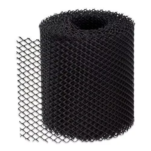 Maille de garde-gouttes sans feuilles bloquées gouttières gouttières 16 cm hauteur 10 M pack noir 3