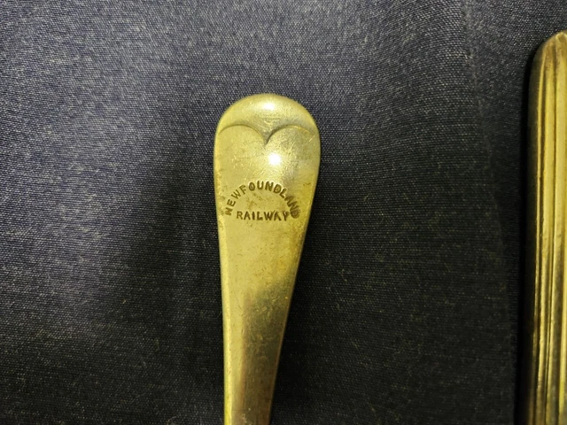 Newfoundland Railway 1940s cutlery ** fork and knife 2