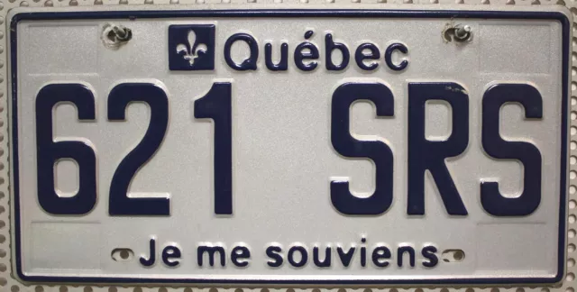 Kanada Nummernschild Auto Kennzeichen Schild QUEBEC License Plate Canada 621 SRS