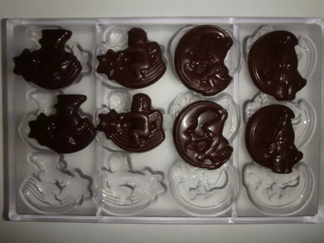 SCHOKOLADENFORM 3 x 4 WEIHNACHTEN ENGEL NEW chocolate mold CHRISTMAS # 195-106 2