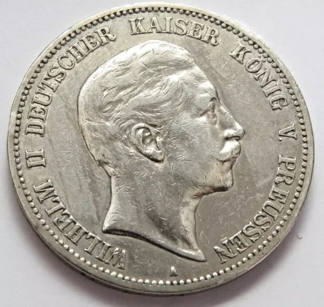 5 MARK 1902 A PRUSSIA , GERMANY , SILVER .900 , 38 mm , 27.70 g