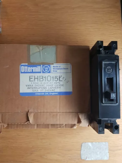 OTTERMILL 15 AMP 18kA MCCB EHB1015L 240V 50HZ WESTINGHOUSE *NEW*