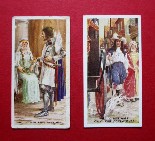 CARRERAS PAIR 1939 VINTAGE COLLECTABLE CIGARETTE CARDS  DO YOU KNOW?  No 42 & 43