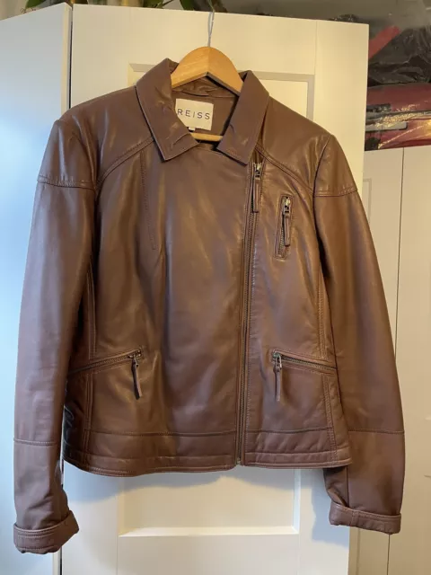 Reiss dulcie leather jacket sale