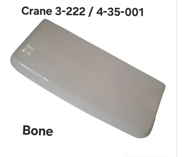 Crane 3-222 / 4-35-001 Bone Toilet Tank Lid fits 3-752 or 3-35-001 tanks