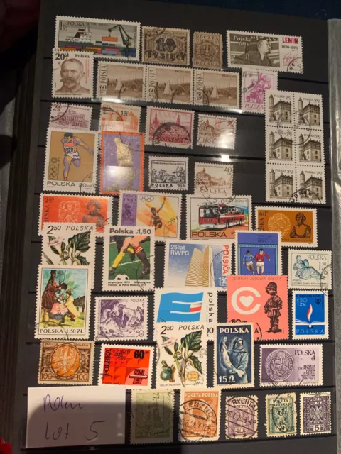 Lot 5 Briefmarken Stamps , Polen , Polska, Poland Gestempelt