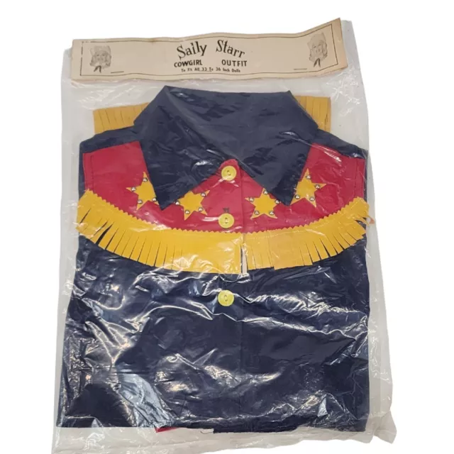 Vintage Sally Starr Cowgirl Outfit NOS 33-36" Dolls For Patti Playpal & Others Vintage Sally Starr Cowgirl Outfit NOS 33-36" Dolls For Patti Playpal & Others