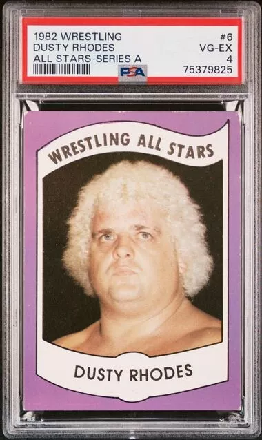 Wrestling All Stars 1982 - DUSTY RHODES - Series A - #6  PSA 4 WWE WWF WCW RC