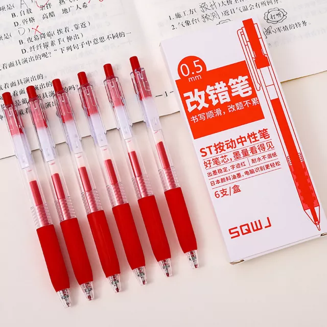 Red Press Gel Neutral Pen New Plastic Gel Pen Marker Pen Stationery Supplies **