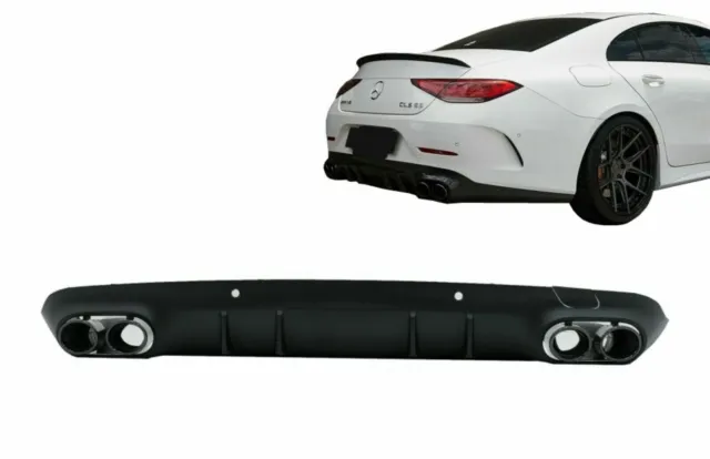 Diffuseur et embouts de pots noir look CLS 53 pour MERCEDES CLS C257 pack AMG