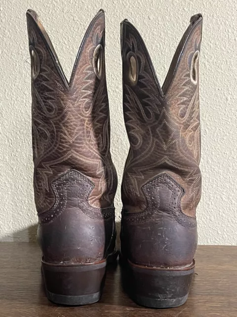 ARIAT MEN’S COWBOY Boots 9 D Chocolate Brown Square Toe *One Sole ...