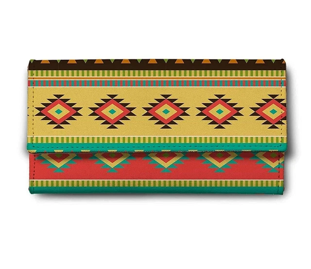 Naranja Estampado Multicolor Piel Sintética Estampado de Mujer Cartera Bolso