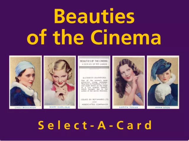 Rothmans BEAUTIES of the CINEMA - Select-A-Card