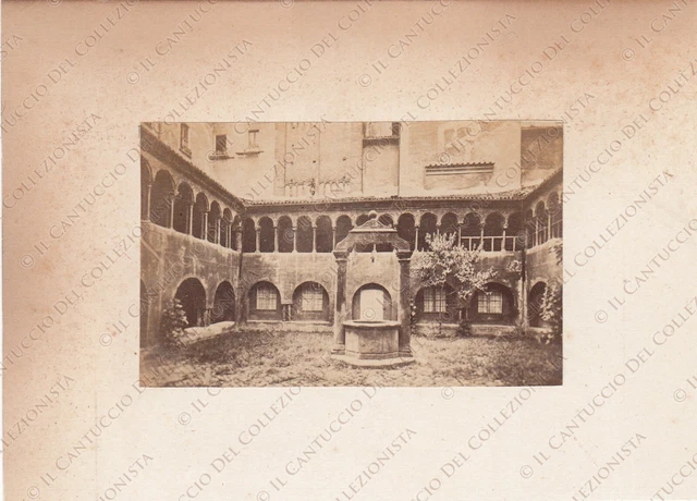 1880 basilica Santo Stefano Bologna Foto albumina Print Tirage albumine