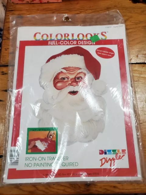 Colorlooks Iron On Transfer Christmas Santa Clause Free Shipping