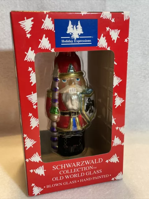 Olde World Blown Glass Schwarzwald Collection ~Nutcracker Soldier~ 2000 Nib