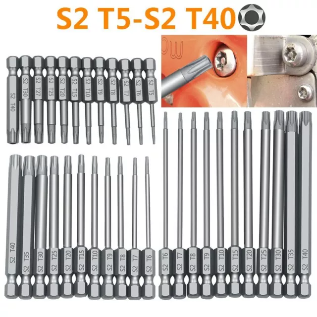 Security Bit Set Tamper Proof Screwdriver Drill Bit Screw Driver Bits Torx Flat