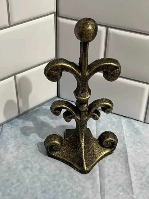 Fleur De Lis Cast Iron Door Stop | Decorative Door Stopper Wedge Anti-Scratch