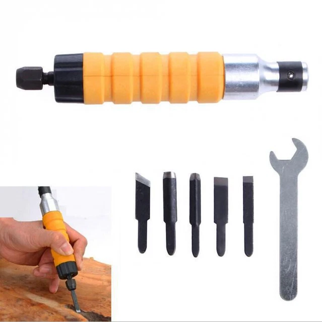 Juego de herramientas manuales de cuchillos de talla de cincel de madera llave taladro eléctrico flexible eje de herramientas