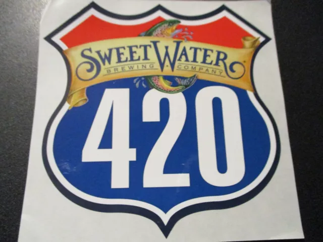 SWEETWATER BREWING COMPANY 420 Trout Sign LOGO STICKER decal craft beer brewery
