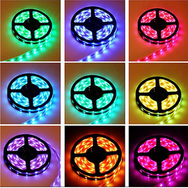 5050 RGB LED Strip Lights Waterproof IP65 1m-30m 12V 44key IR Controller Adapter 3