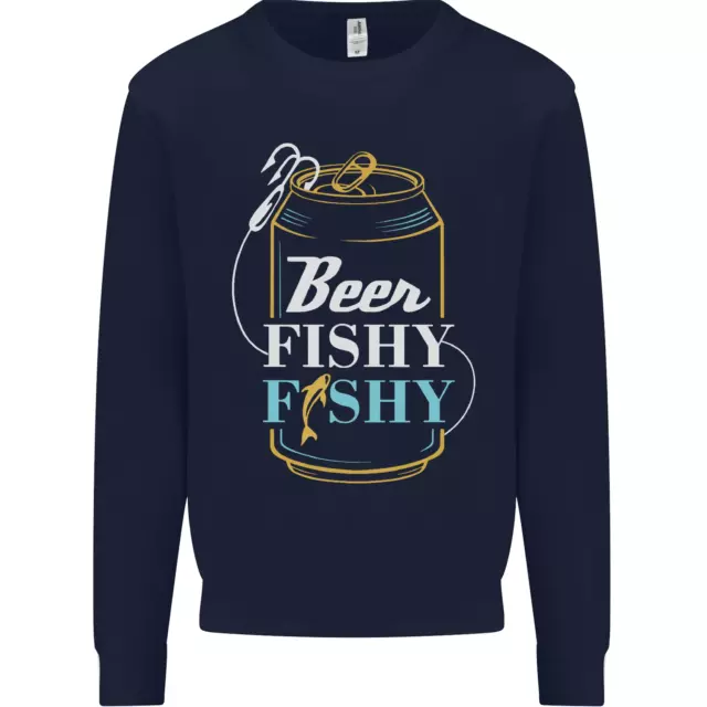 Felpa maglione da uomo Fishy Fisherman divertente birra Here 2