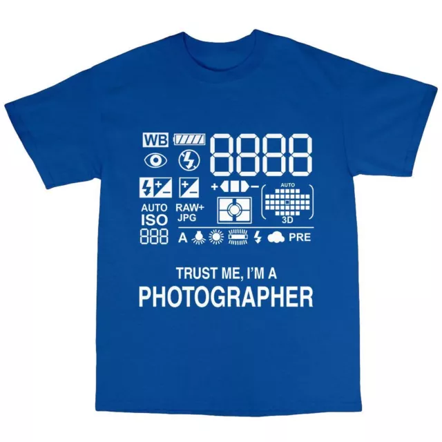 Photographer Camera T-Shirt Premium Cotton Photography Gift Present Funny